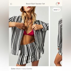 Free people beach bash sweater set - cover up